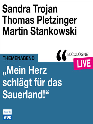 cover image of "Mein Herz schlägt für das Sauerland"--lit.COLOGNE live (ungekürzt)